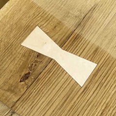 Motýlek - velikost S - dřevěná intarzie s ostrými rohy
