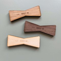 Motýlek - velikost M - dřevěná intarzie s kulatými rohy